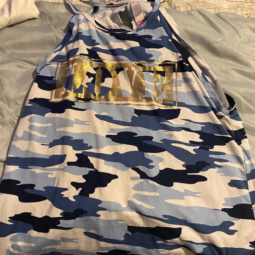 Camel blue logo shirt